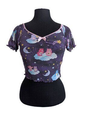 Dolls Kill x Care Bears Mesh Crop Top | Medium